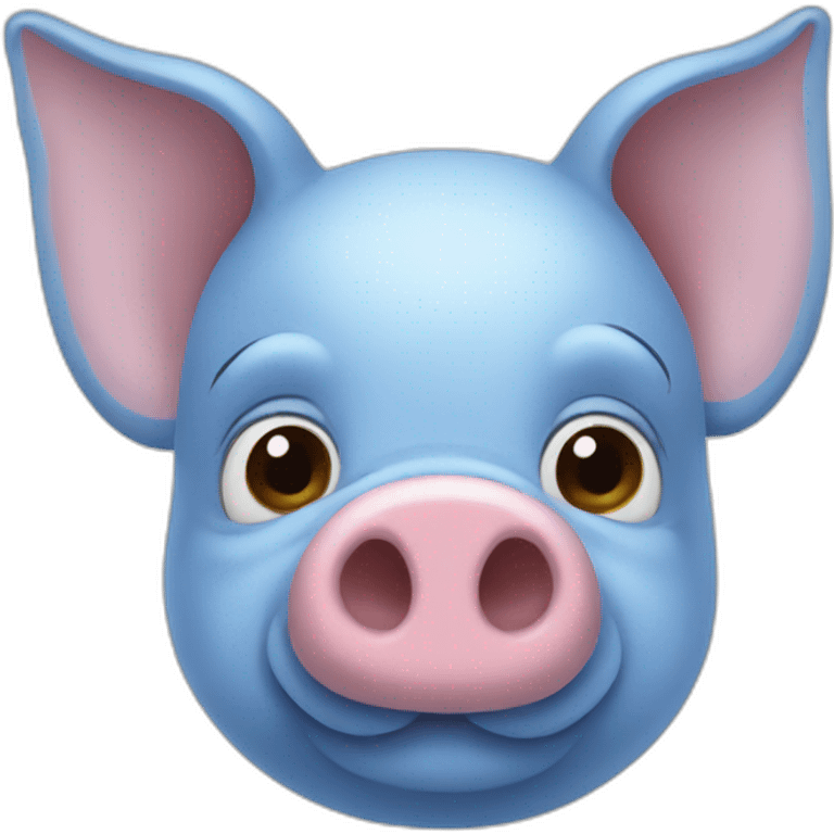 Blue pig emoji