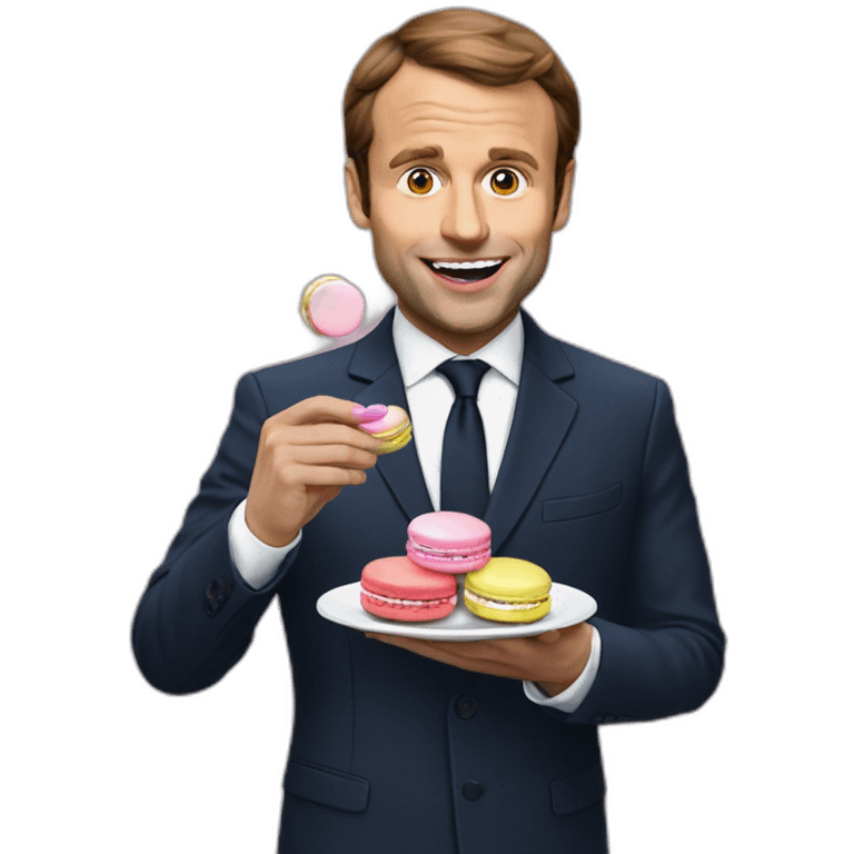 macron eating macaron emoji