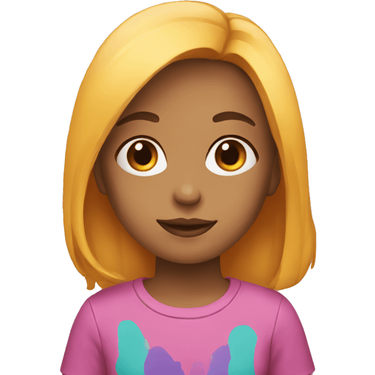 Girl with colours emoji