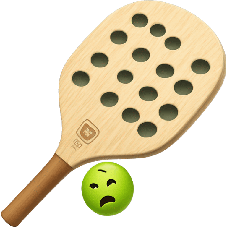 wooden pickleball paddle emoji