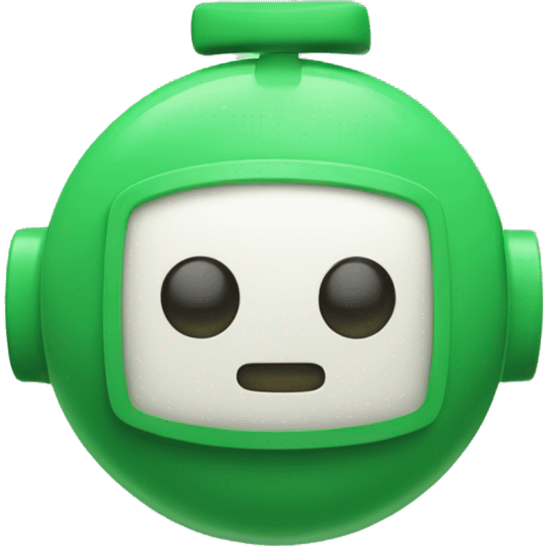 cute robot with white Check mark on green backgroud emoji