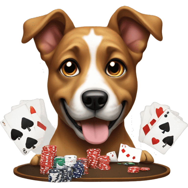 Dogs playing poker emoji