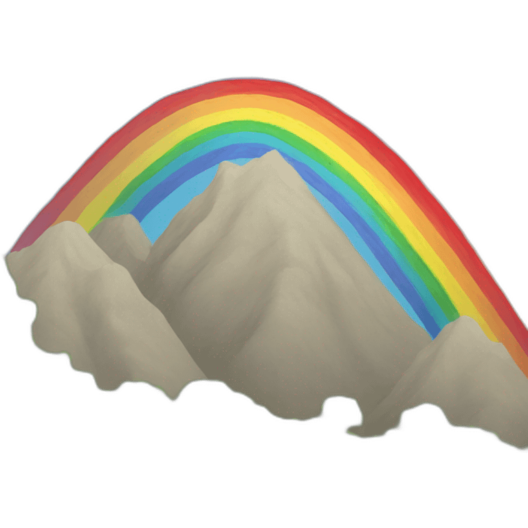 Hill of rainbow pride colours  emoji