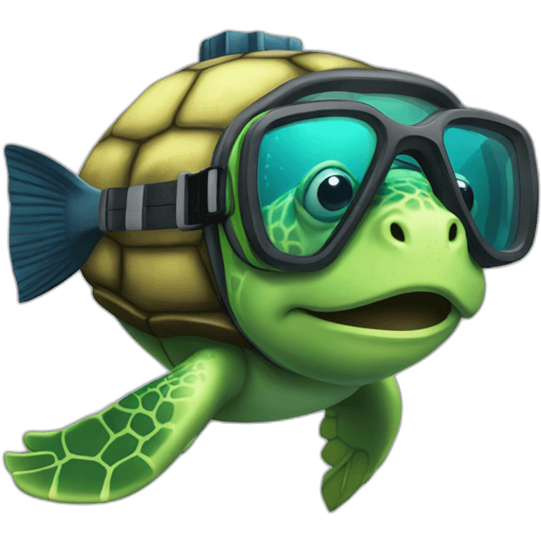 scuba turtle emoji