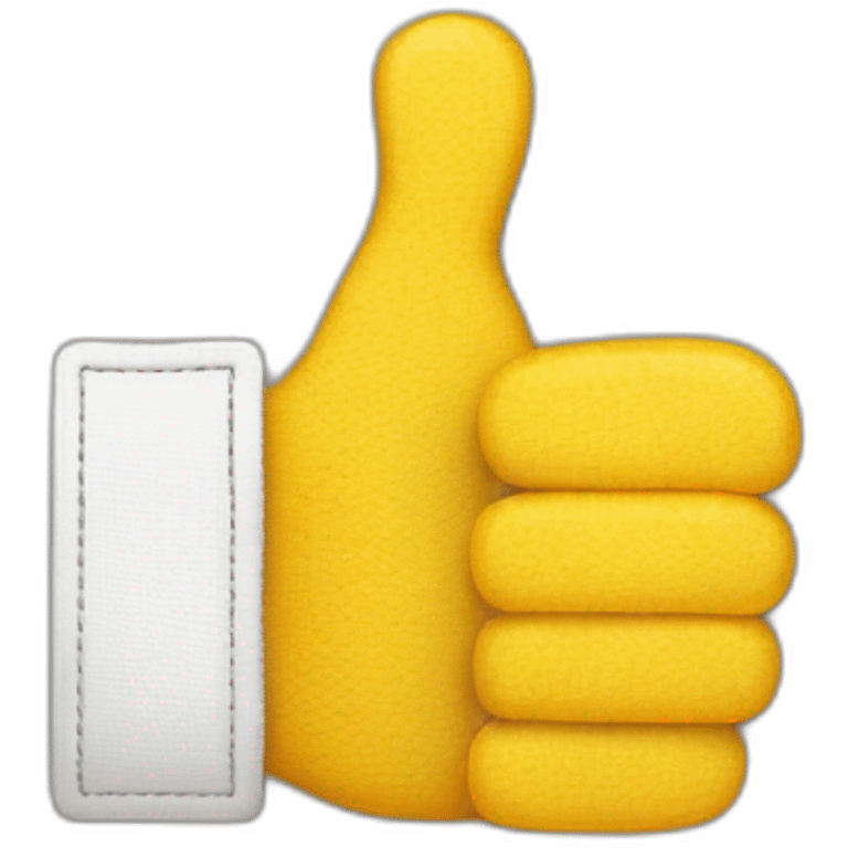 Thumbs up hand with the thumb sewn back on emoji