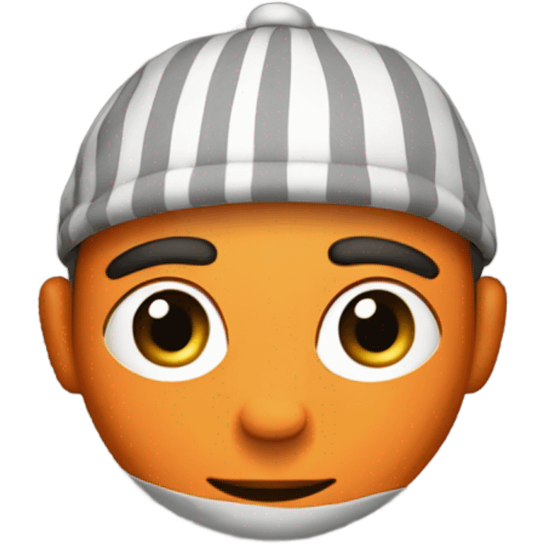 the prisoner in the orange uniform emoji