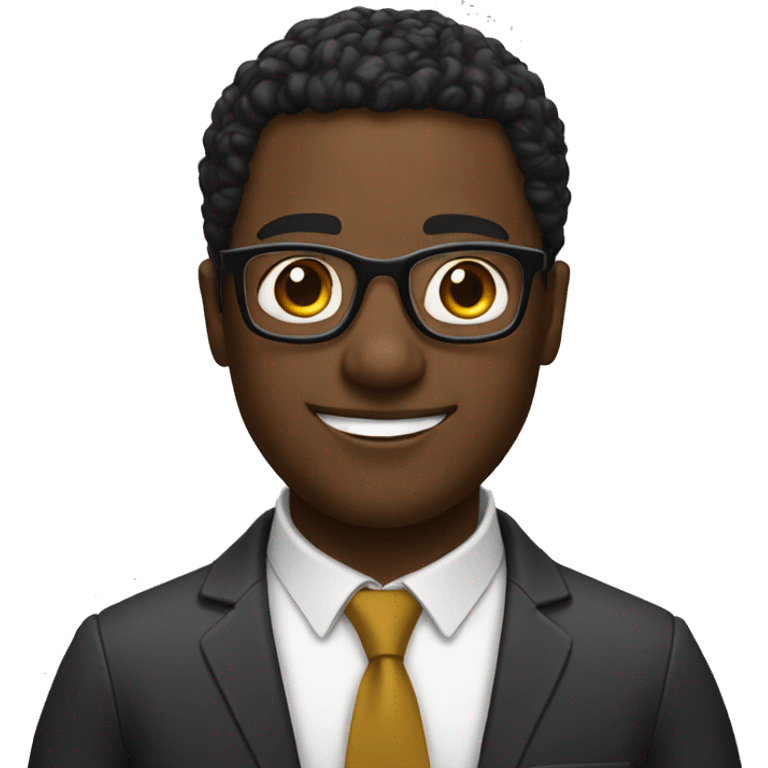 A black guys with nerd glasses  emoji