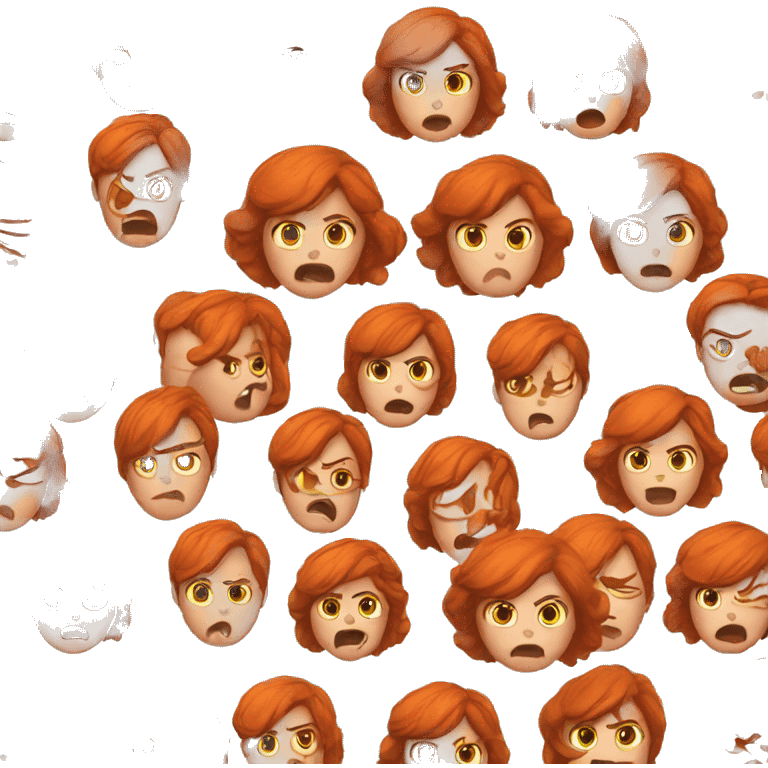 angry redhead  emoji