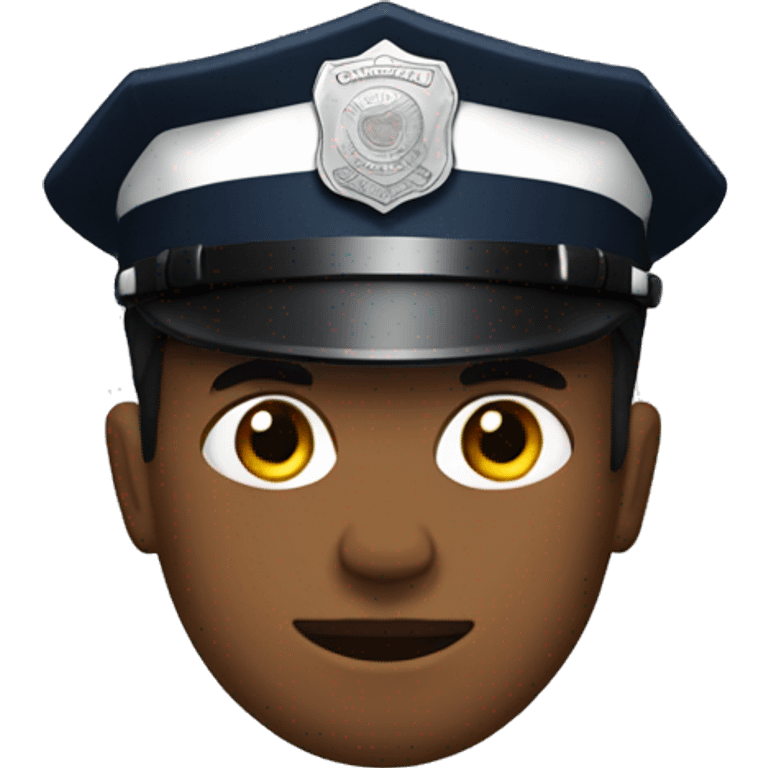 police with no hat emoji