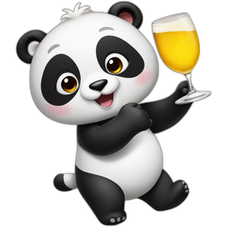 panda toasting emoji