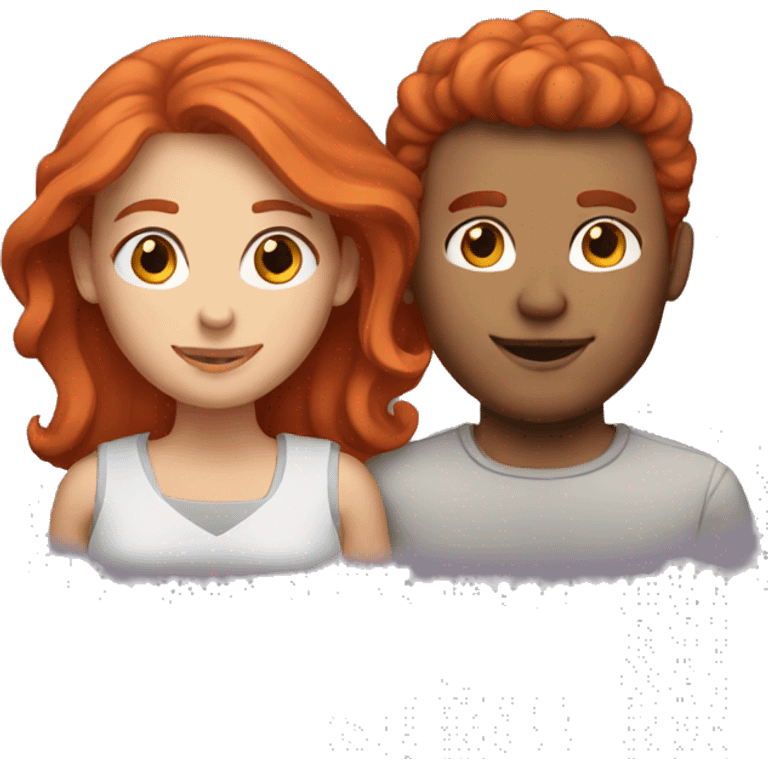 Red haired couple emoji