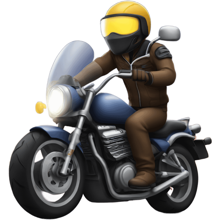 Motorcycle night ride emoji