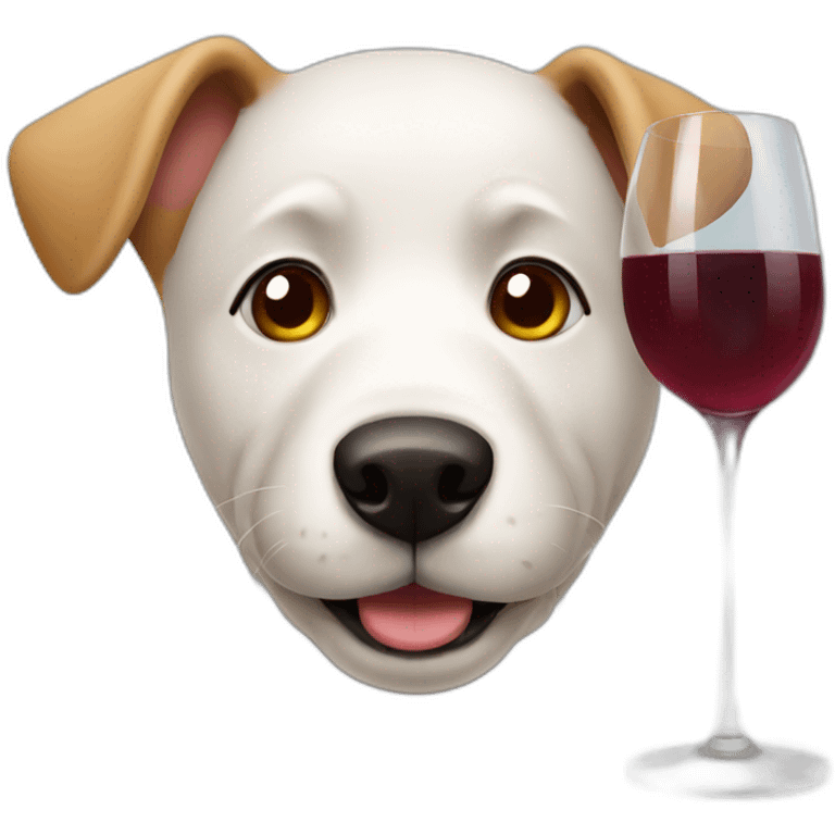 wine drunk dog emoji