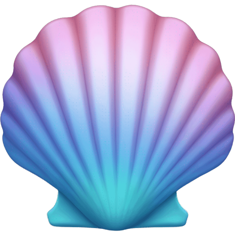 Pink and blue pastel scallop shell emoji