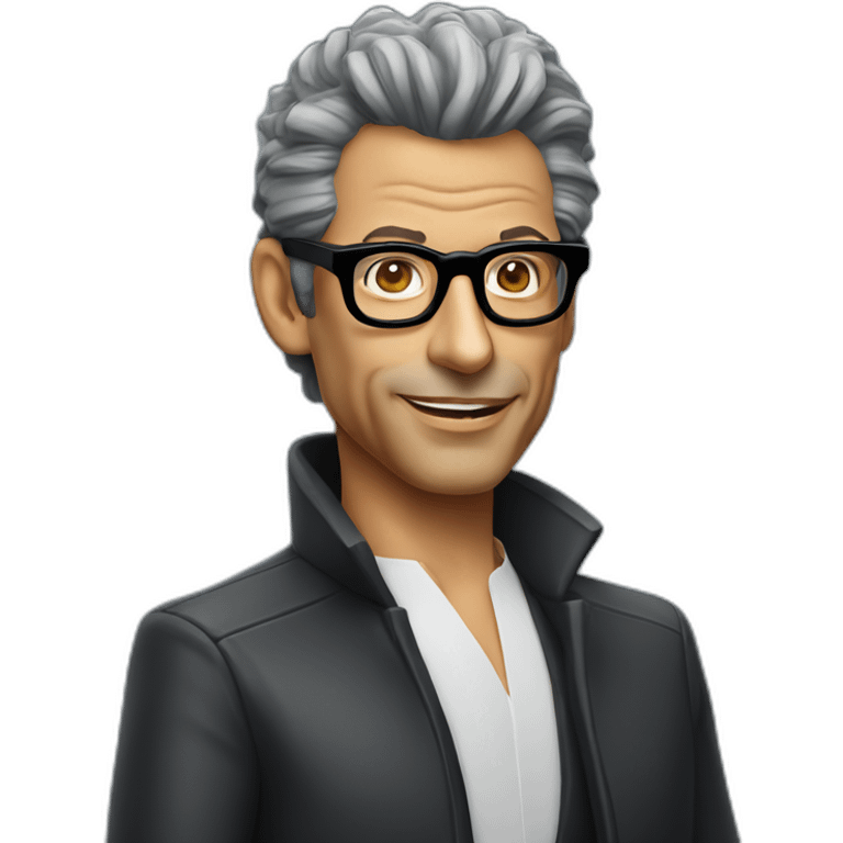 Jeff goldblum innovation consultant wearing glasses emoji