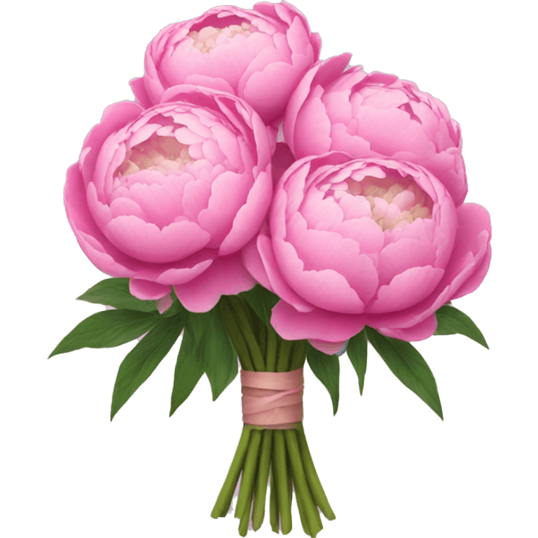 pink peonies bouquet emoji