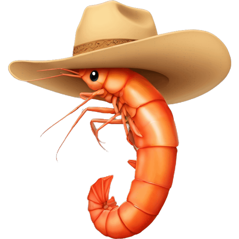 Shrimp with cowboy hat emoji