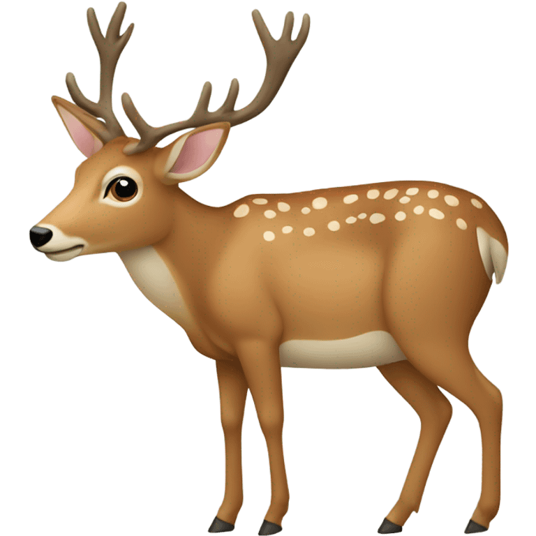 a deer with low tipper f emoji