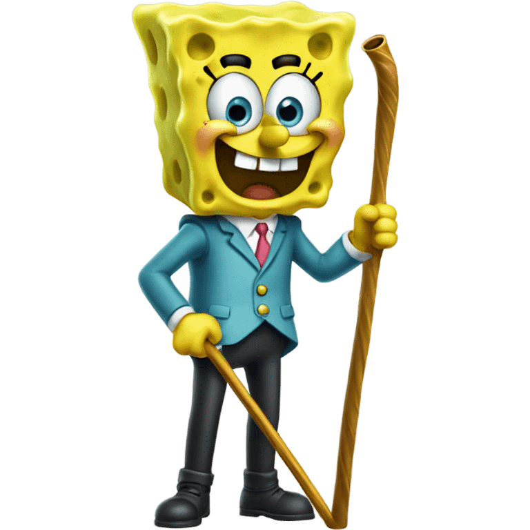 SpongeBob with a cane emoji