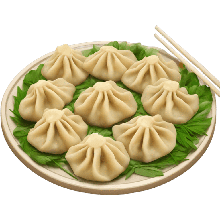 A plate of dumplings emoji