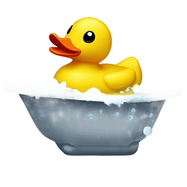 rubber duck in bath  emoji