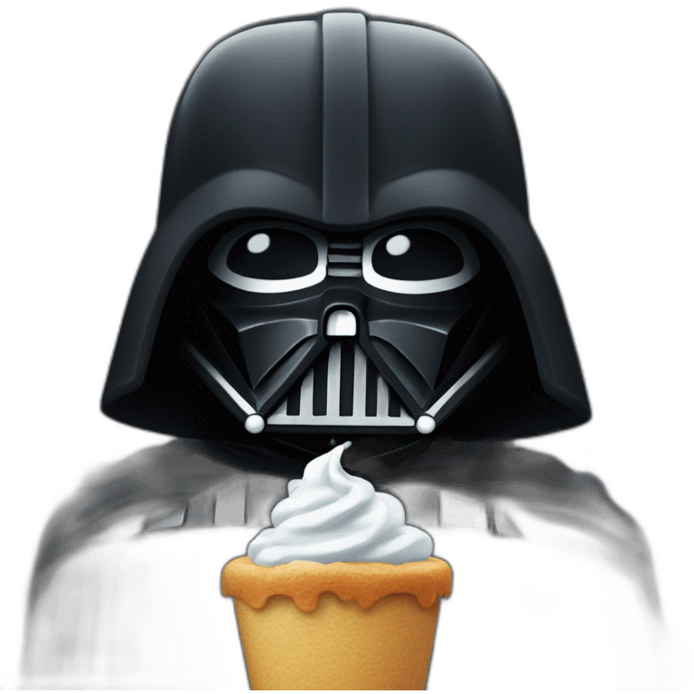 Dark Vador qui mange une glace emoji