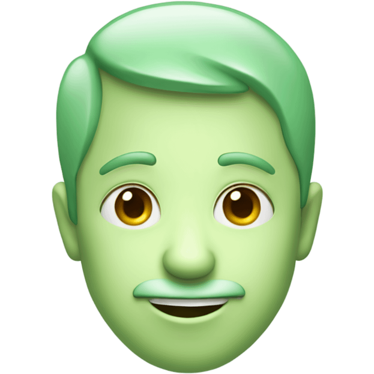 a pale green normal distribution with a cute smiling face emoji