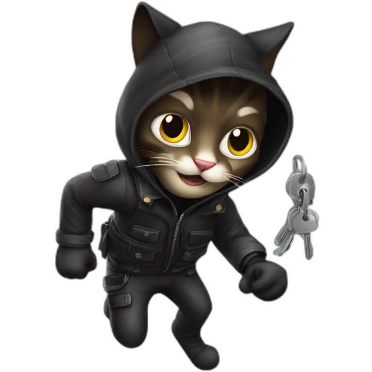 Cat burglar emoji