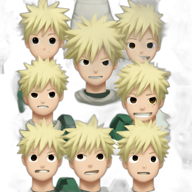 Bakugo my hero academia neutral emoji