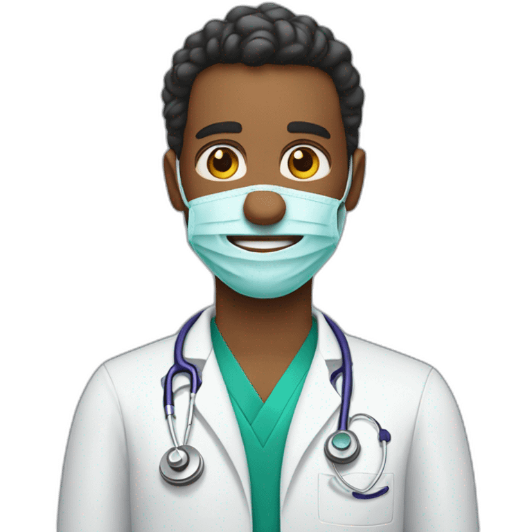 Médico, 36 anos, pele branca e sem barba emoji