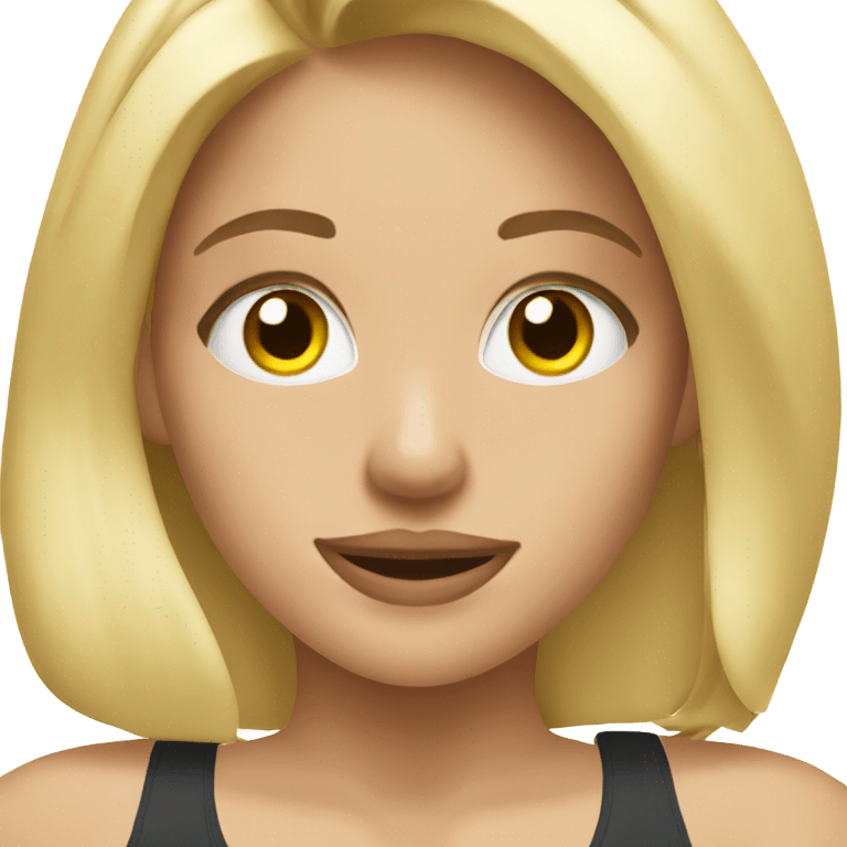 Blondie at the gym  emoji