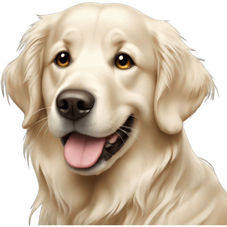 Muddy English cream golden retriever  emoji