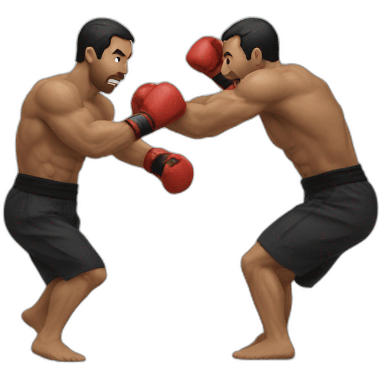 Full contact men fight emoji