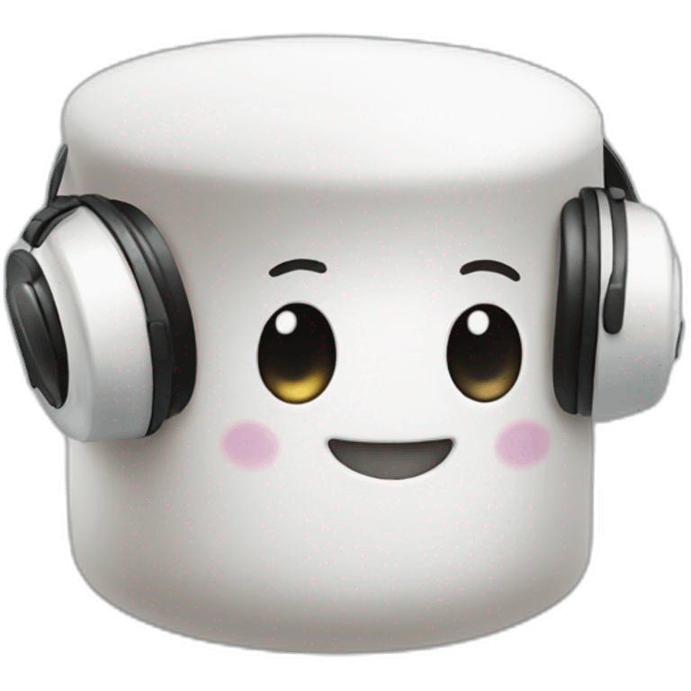 Marshmallow dj emoji