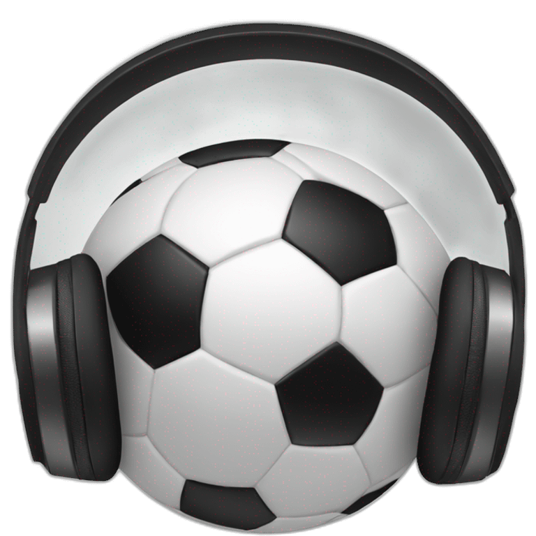 soccer ball with headphones emoji