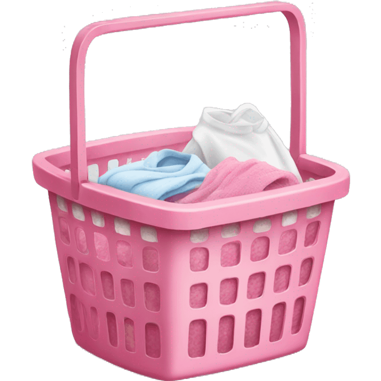 Pink laundry basket emoji