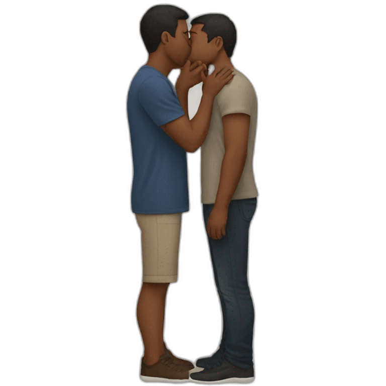 man kissing man emoji