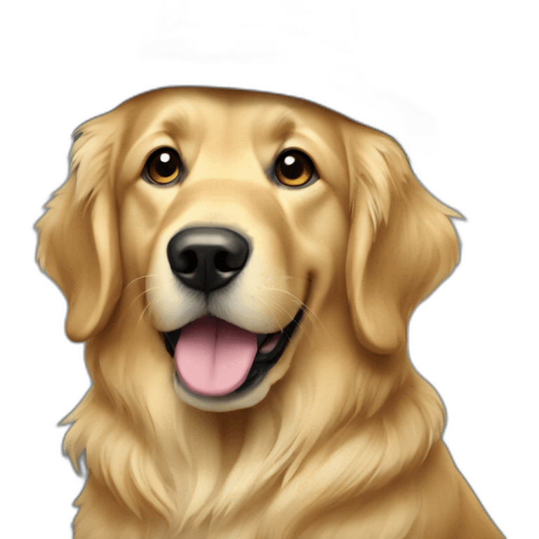 golden retriever in a working suit emoji