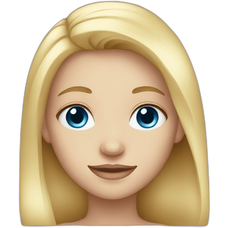 cute blonde girl with blue eyes emoji