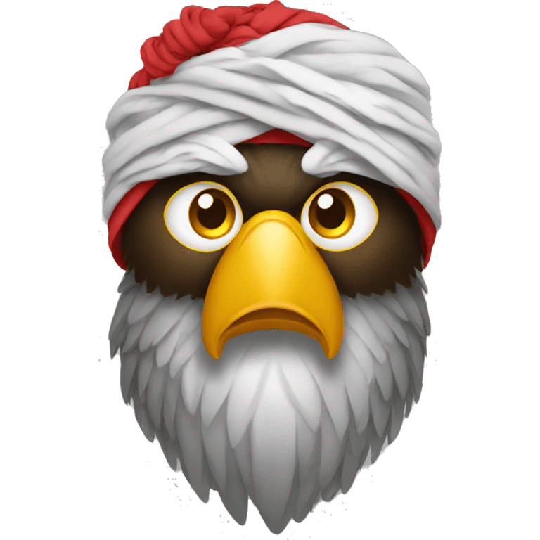 Eagle with an afghan turban emoji