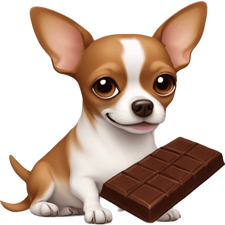 fat chihuahua accompanied by chocolate tan dashchund emoji