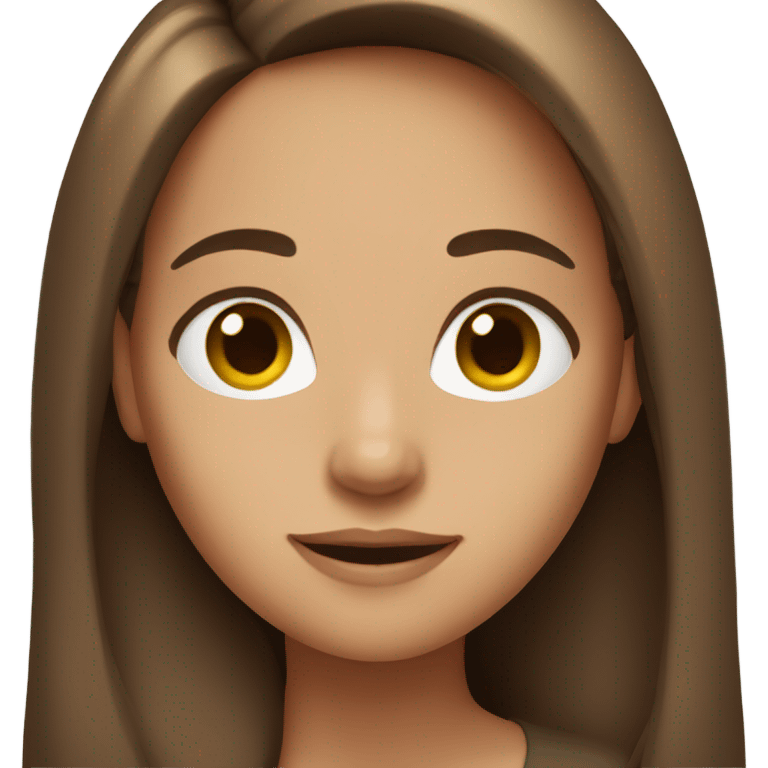 Girl with long brown hair emoji