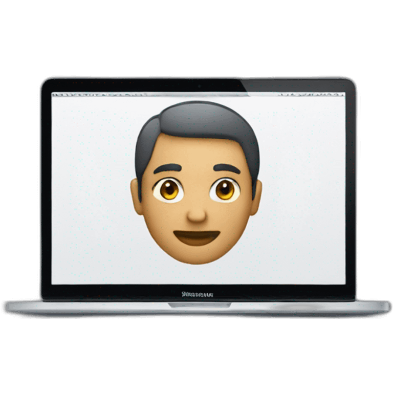 Person working on macbook laptop emoji