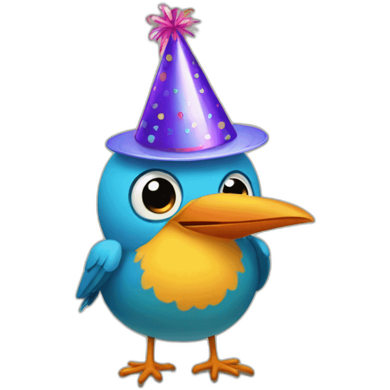 bird with party hat emoji