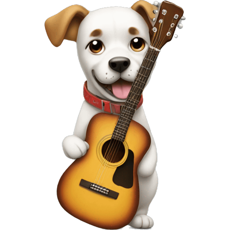 Dog with a guitar  emoji