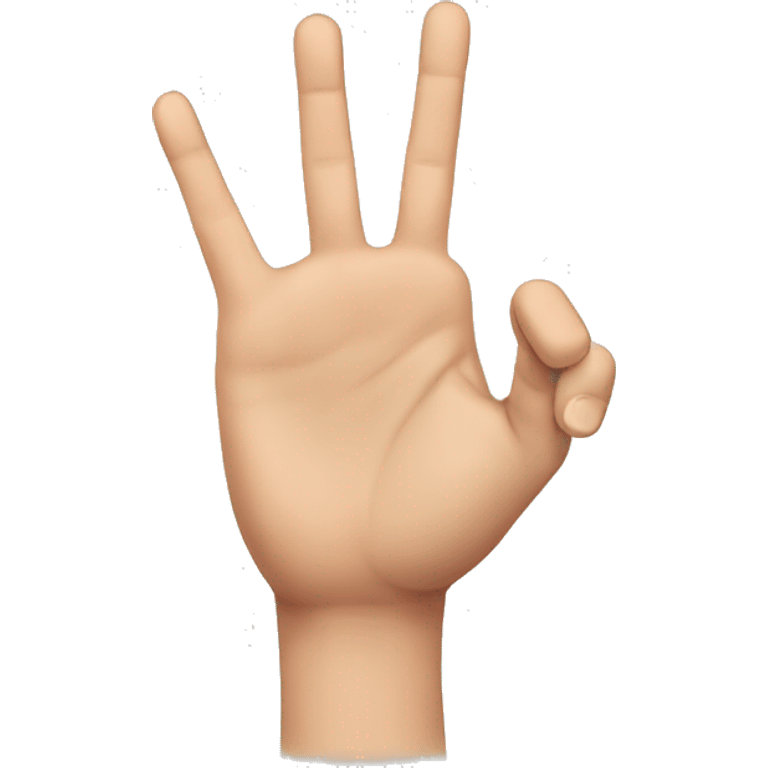 hand showing 4 fingers emoji