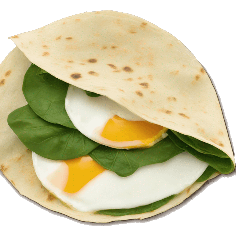 spinach feta egg white tomato tortilla wrap emoji