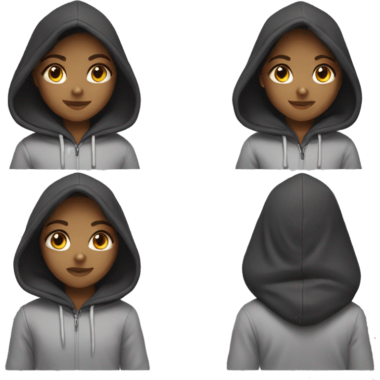 Pretty girl in hoodie  emoji