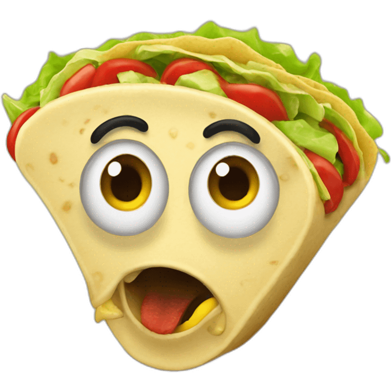 Terrifying Mexican taco emoji