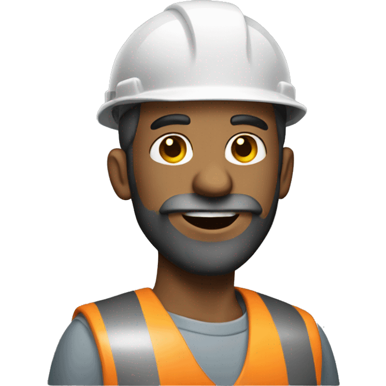 Construction worker with long salt and pepper beard  emoji